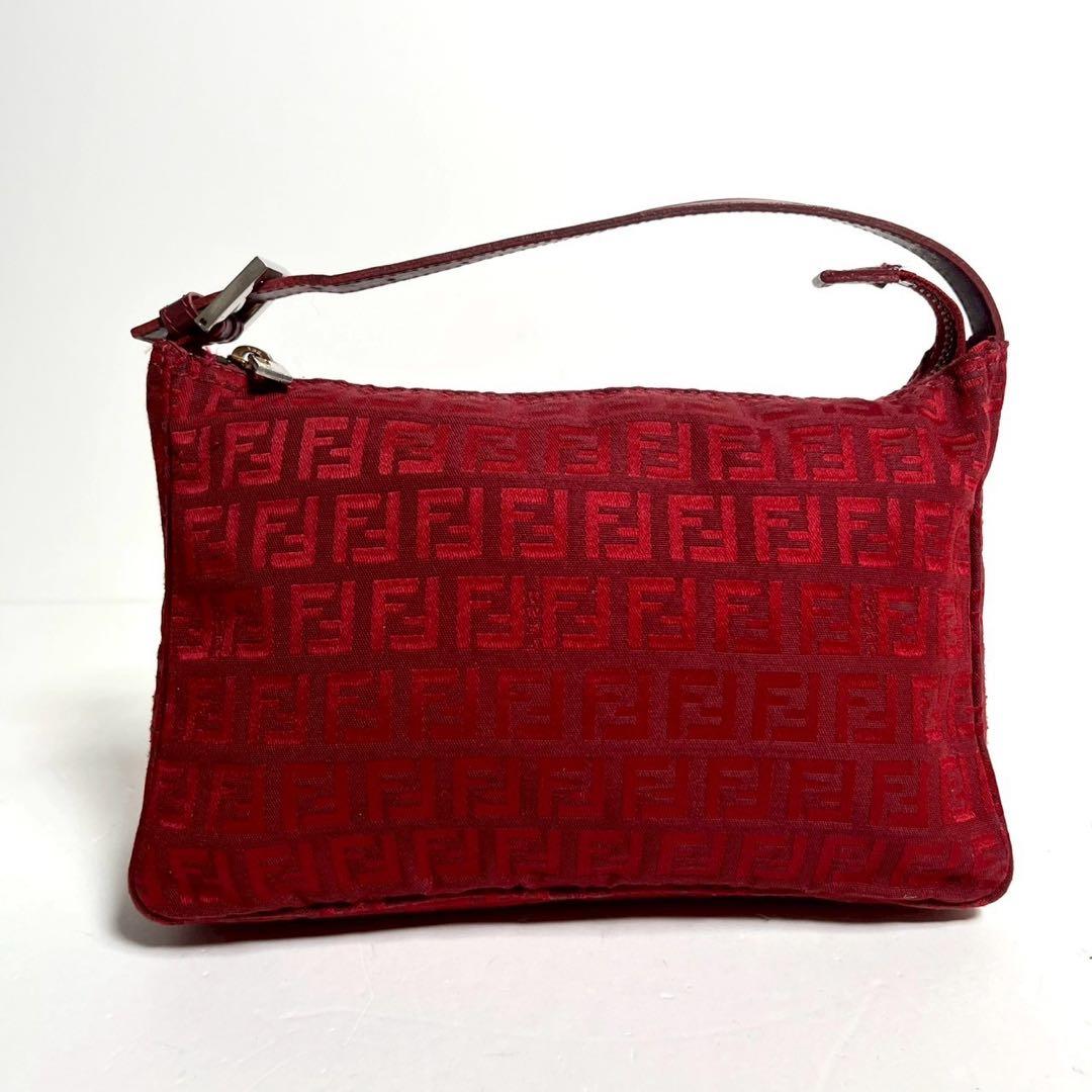 【極美品✨】フェンディ アクセサリーポーチ ハンドバッグ ズッカ柄 キャンバス