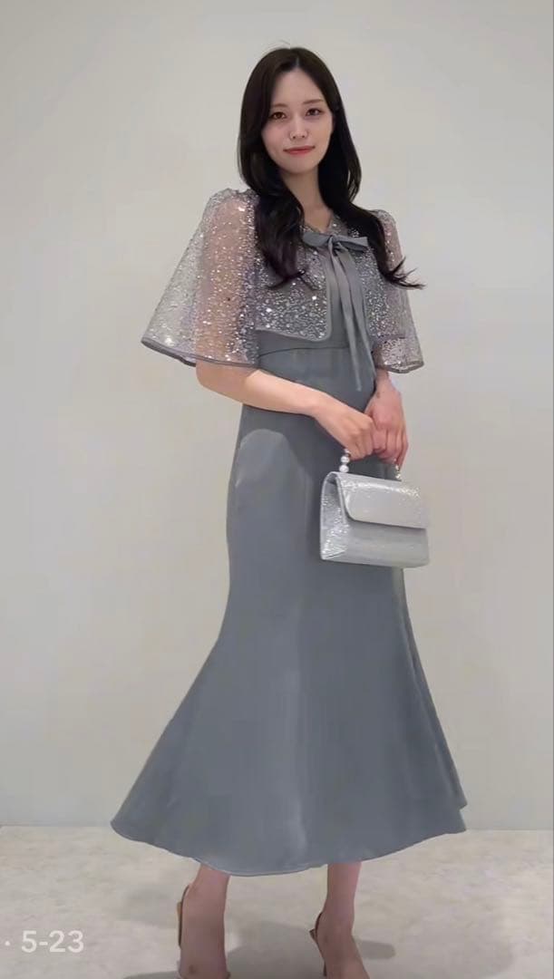 新作）LEJA スパンコールビジューボレロマーメイドドレス　Sサイズ