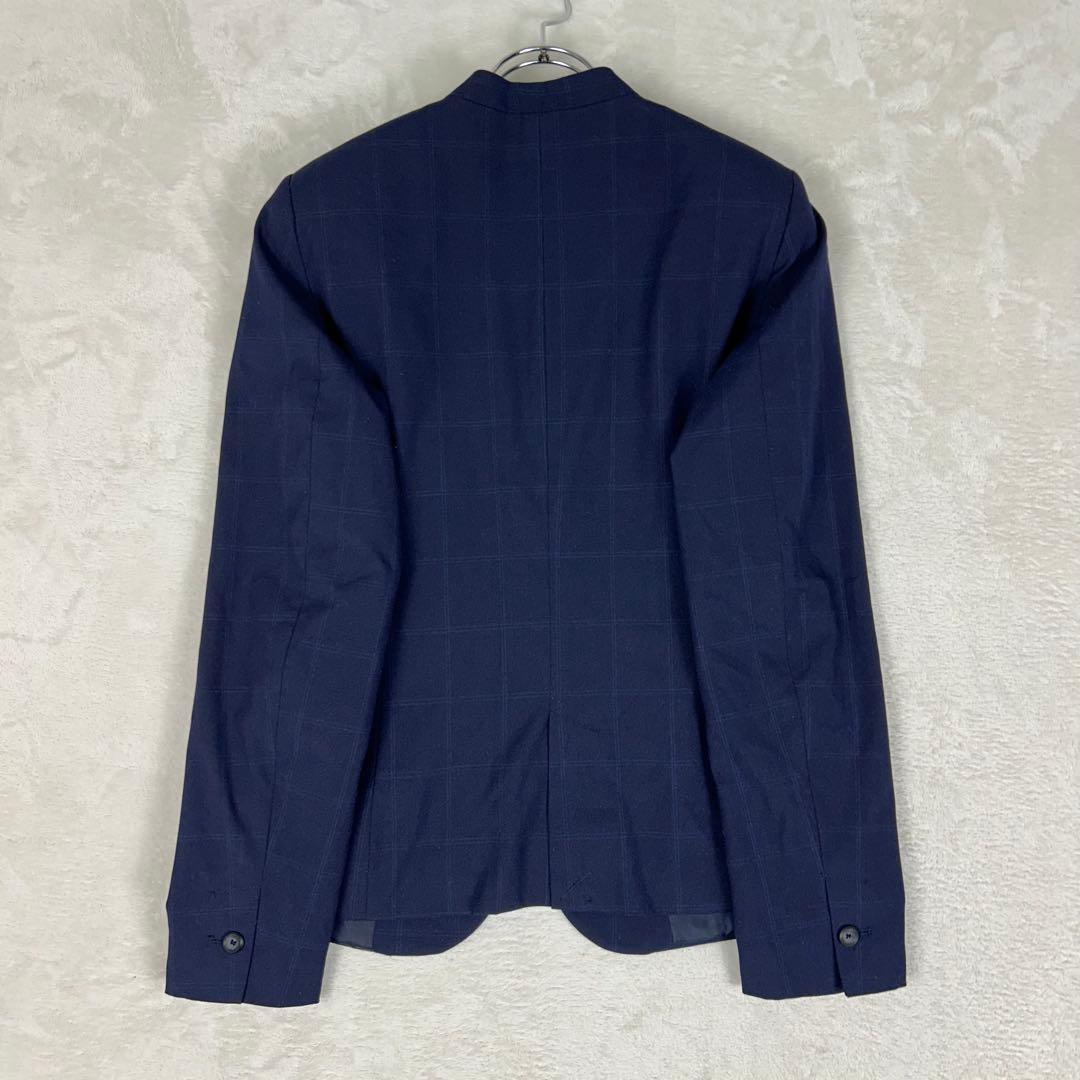 人気♡ザラ パンツスーツセットアップ ノーカラー チェック 大きいサイズ 洗濯