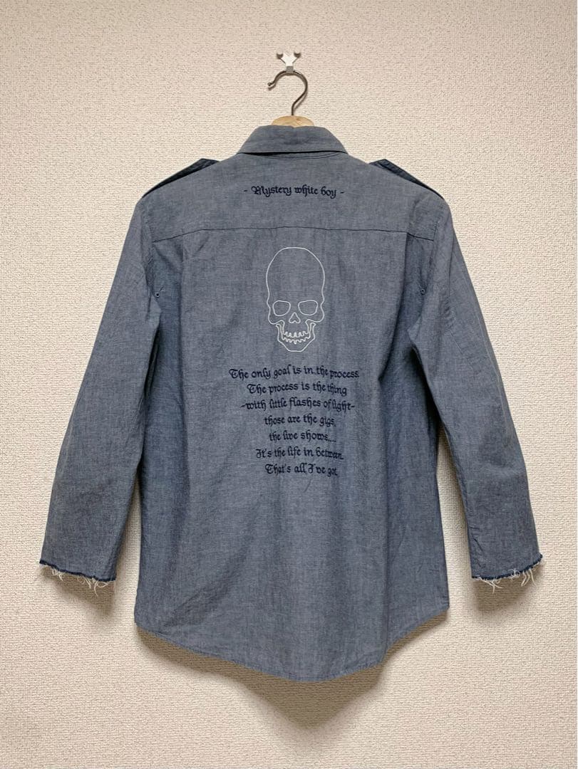 NUMBER (N)INE 01SS シャツ スカル刺繍 タイム期 00s