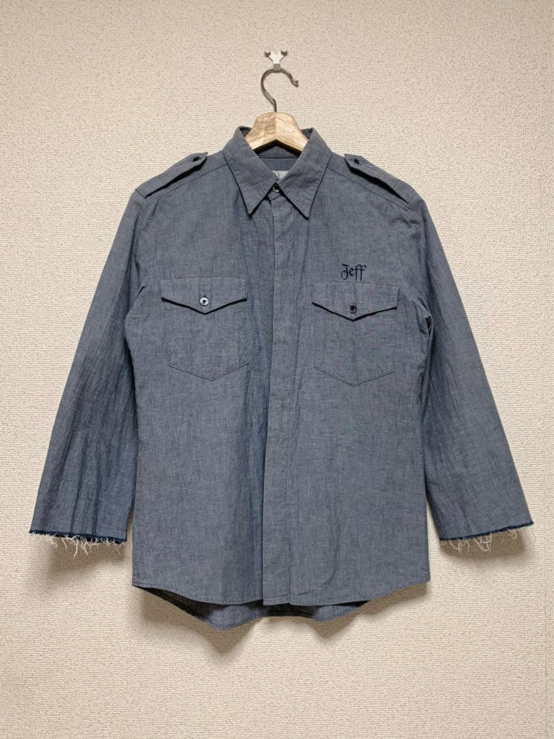 NUMBER (N)INE 01SS シャツ スカル刺繍 タイム期 00s