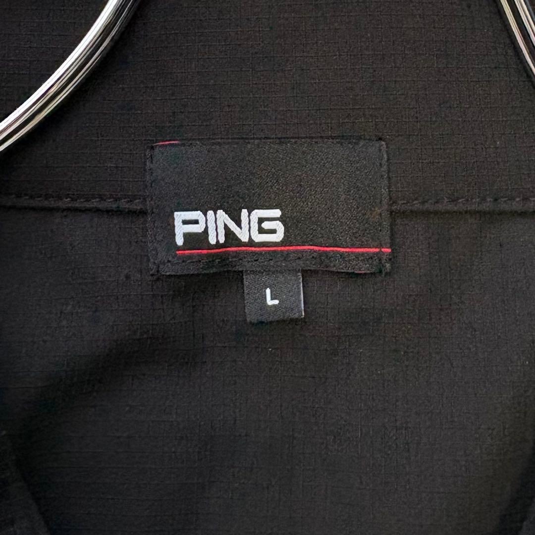 3way✨ PING リップストップツインブルゾン レイヤード ブラック L
