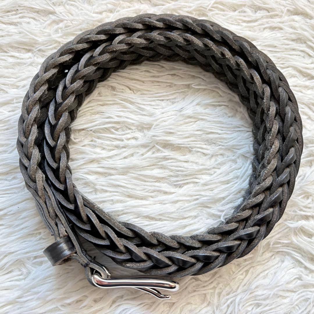 【廃盤品】ホワイトハウスコックス レザーメッシュベルト ブラック　32/80