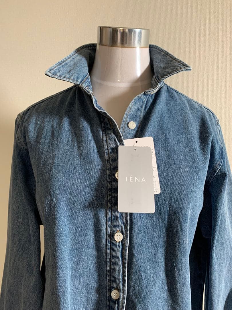 ❣️新年特価7日迄未使用タグ付きIENA デニムベーシックシャツ ブルー　追加分