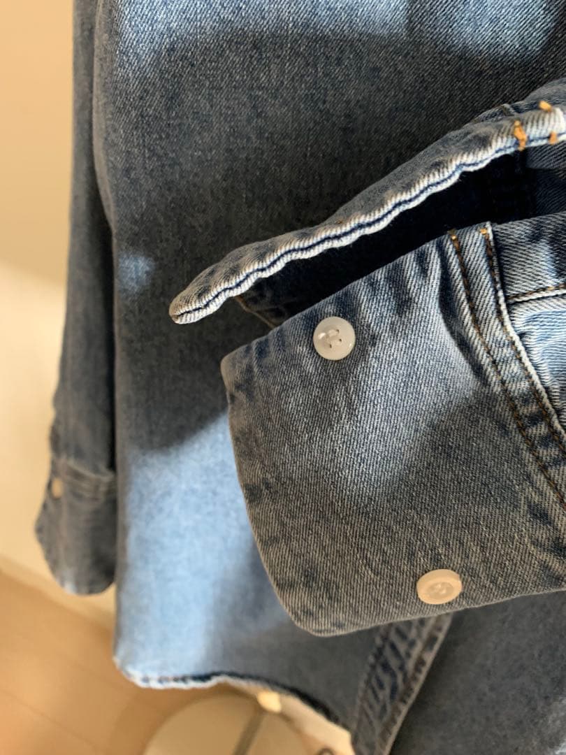 ❣️新年特価7日迄未使用タグ付きIENA デニムベーシックシャツ ブルー　追加分