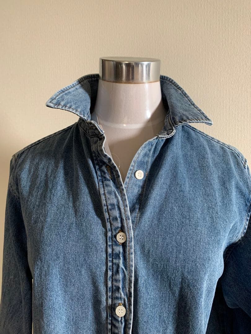 ❣️新年特価7日迄未使用タグ付きIENA デニムベーシックシャツ ブルー　追加分