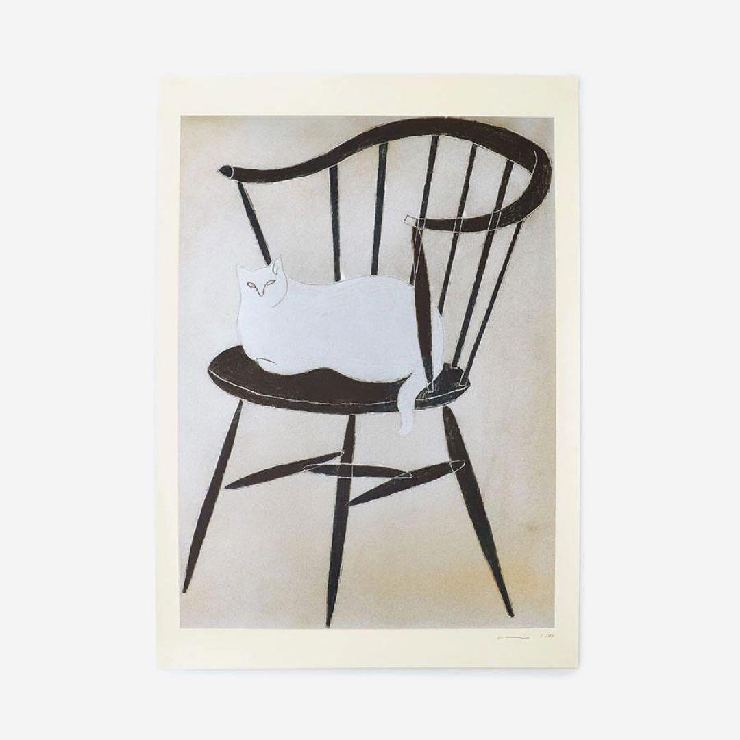 coricci 猫と椅子と 50 x 70cm