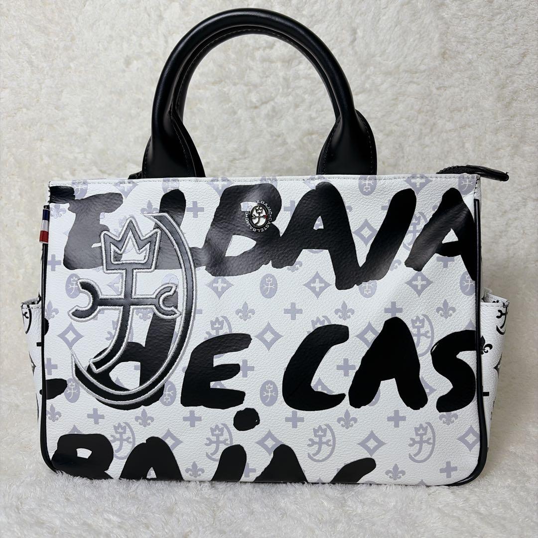 【未使用級】 カステルバジャック ヤリス ハンドバッグ ミニ レザー ホワイト