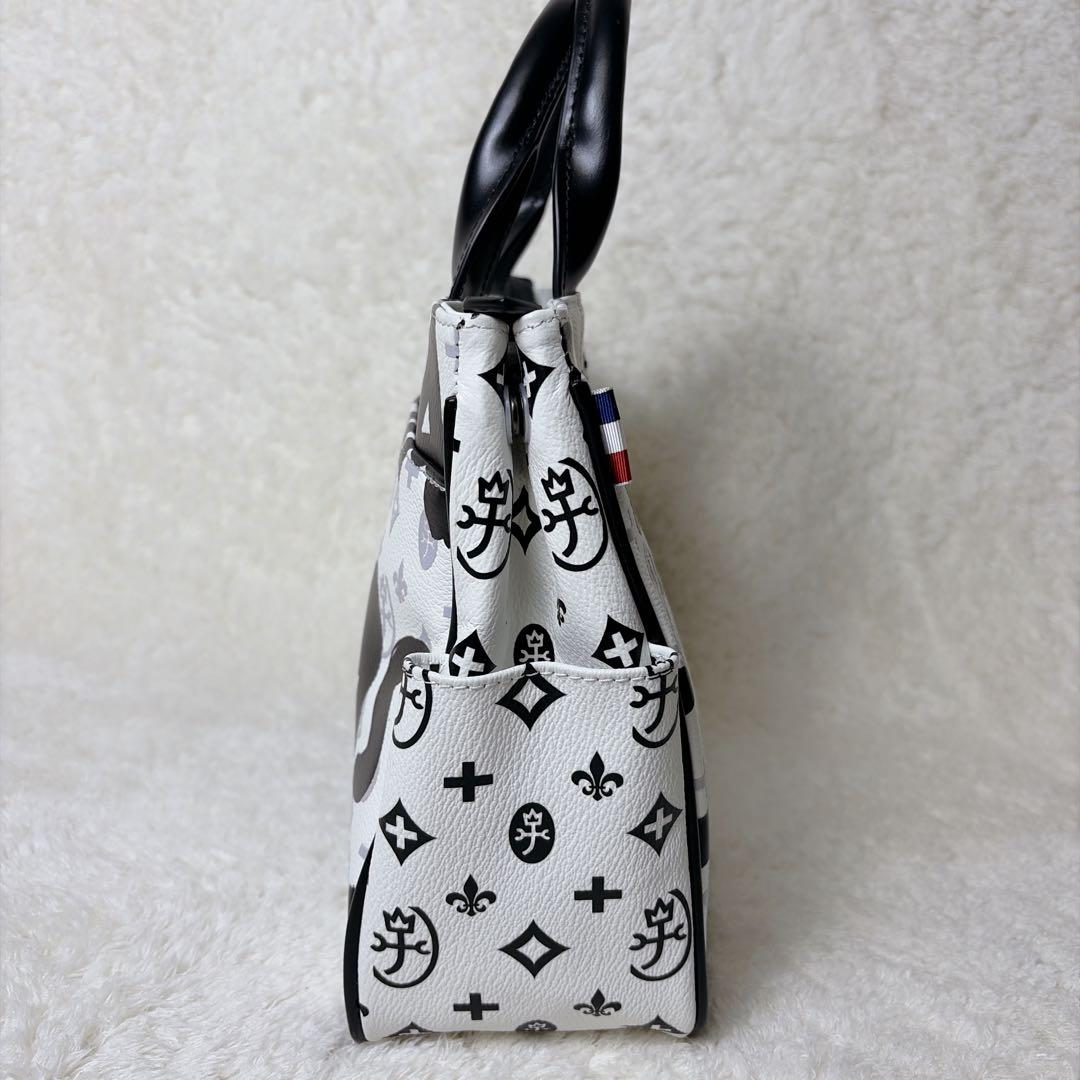 【未使用級】 カステルバジャック ヤリス ハンドバッグ ミニ レザー ホワイト