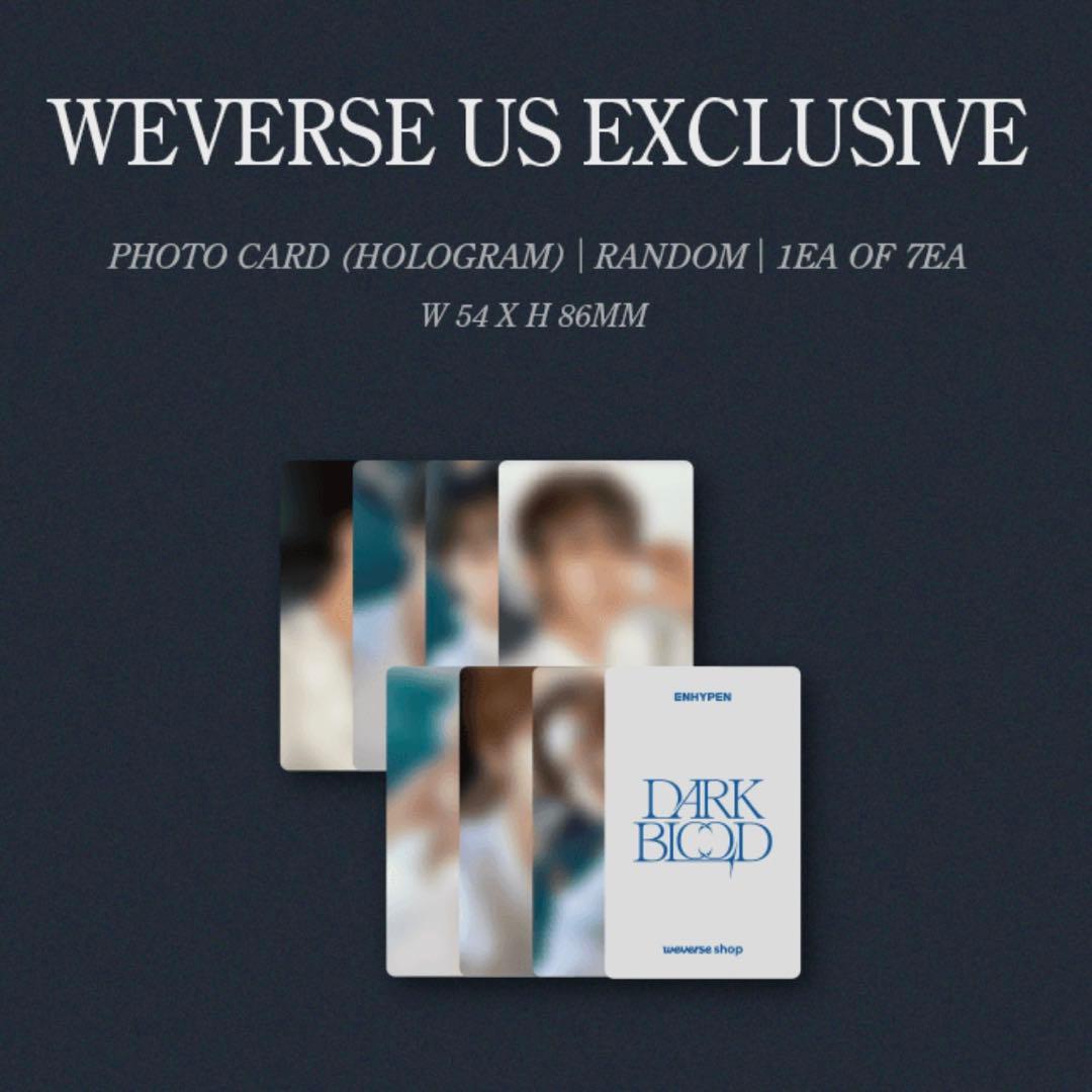 ENHYPEN ソヌ DARK BLOOD Weverse US 限定 トレカ