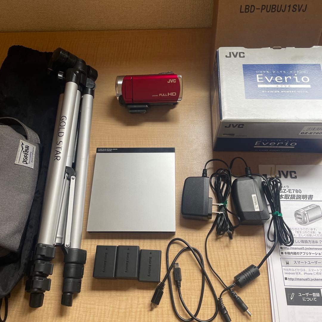 【ネコ太朗】JVC Everio ビデオカメラ 三脚 BDライターセット