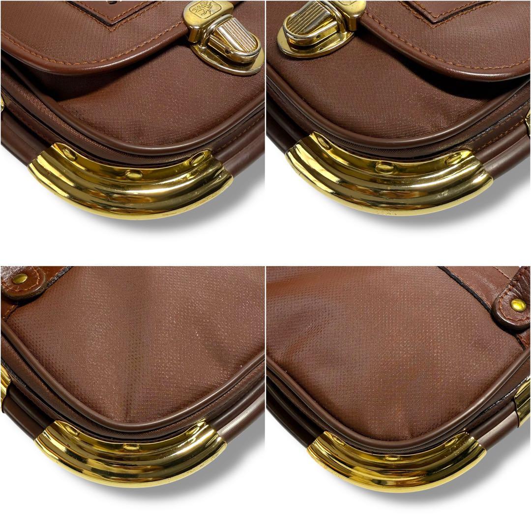 【美品・希少】ピエログイディ リナボールド 小型 ウエストバッグ ブラウン