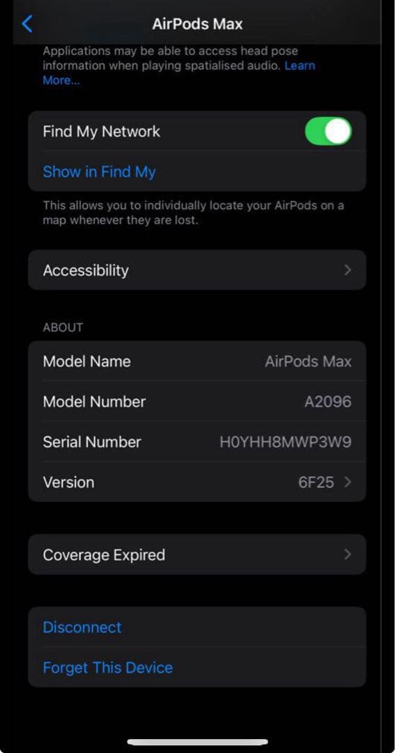 airpods max第一世代。ジャンク品。本体のみスペースグレー