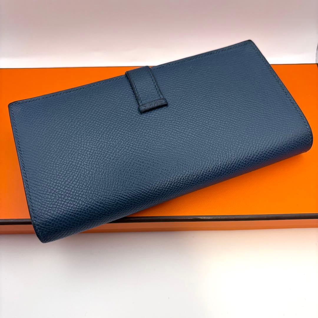 HERMES エルメス ベアンスフレ ブルーインディゴ 正規品 長財布