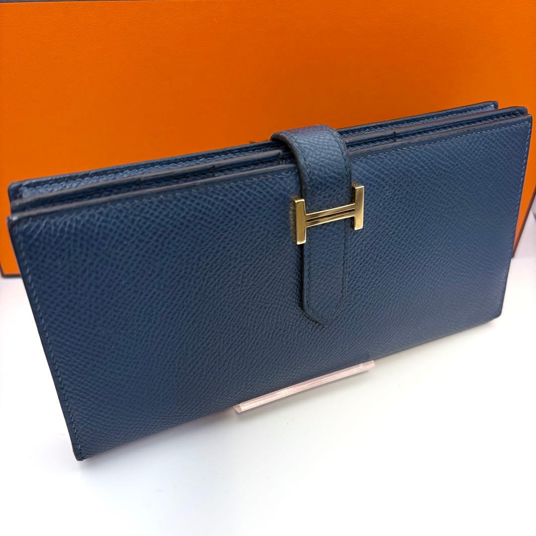 HERMES エルメス ベアンスフレ ブルーインディゴ 正規品 長財布