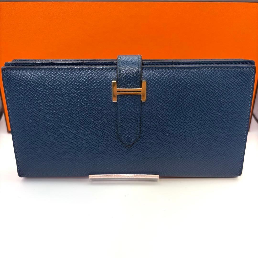 HERMES エルメス ベアンスフレ ブルーインディゴ 正規品 長財布