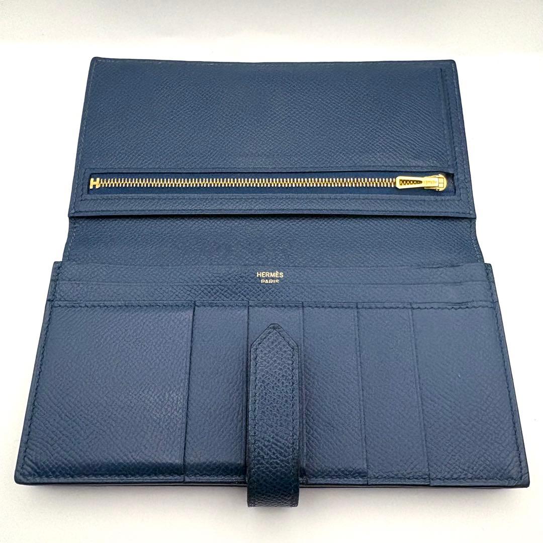 HERMES エルメス ベアンスフレ ブルーインディゴ 正規品 長財布
