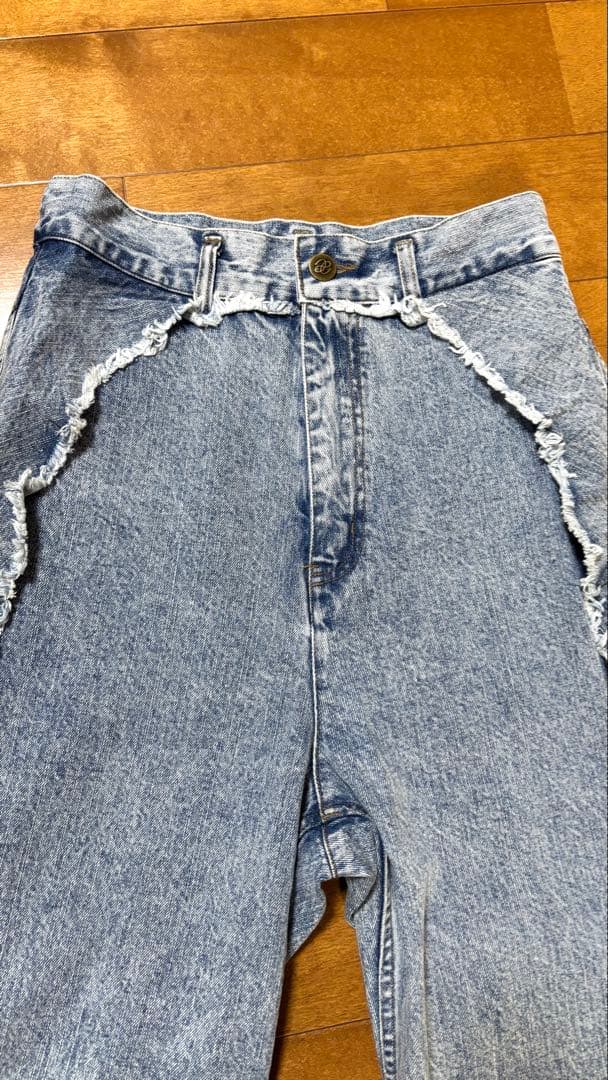 Eaphi RUFFLE DETAIL DENIM PANTSサイズshort
