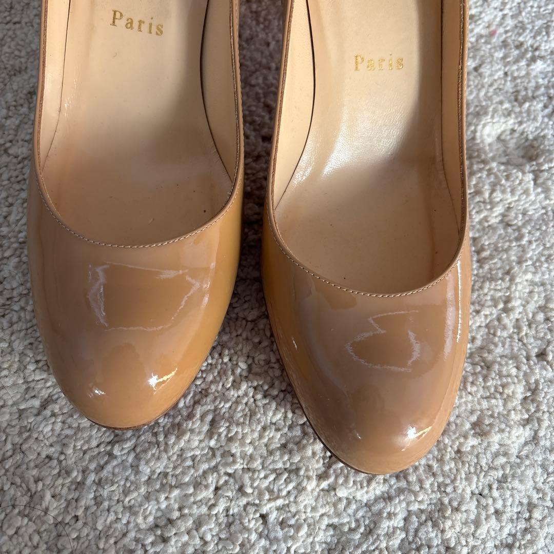 【難あり値下げ】クリスチャンルブタン　ベージュ　パンプス　39