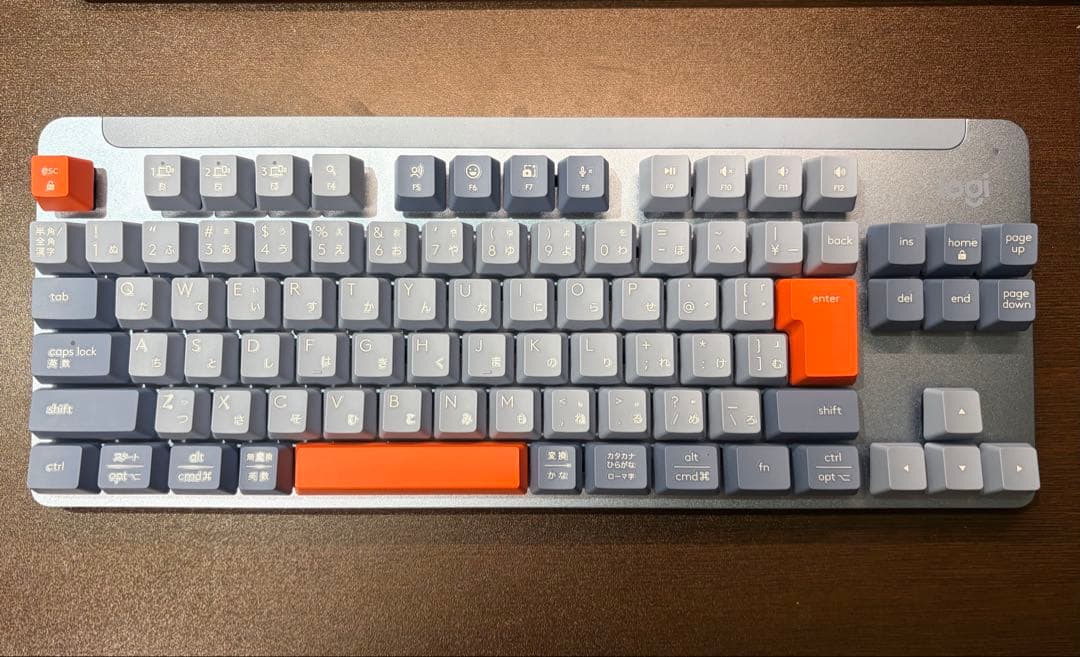K855 メカニカルキーボード グレーオレンジ【Logicool】