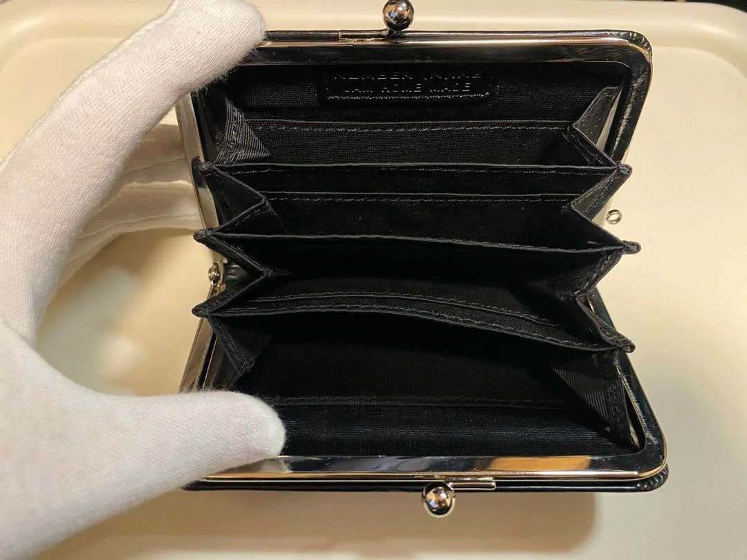 m*6様 JAM  MADE ブラックレザー がま口財布