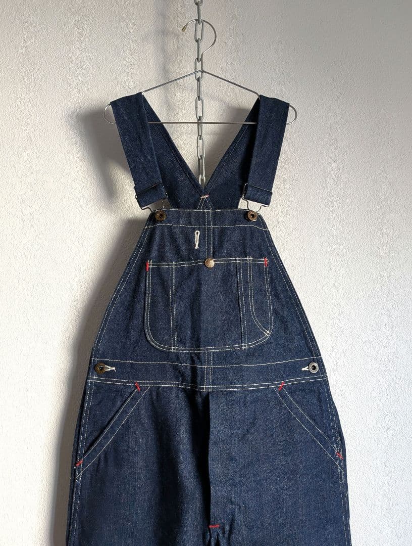 60s　70s　ヴィンテージ　デニム　オーバーオール　ミントコンディション　真紺
