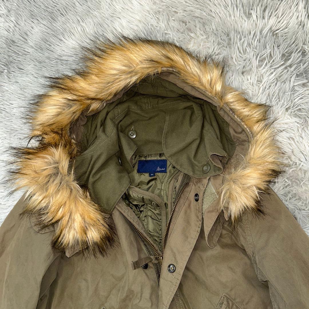 AVIREX M-65 PARKA ライナー ファー付きモッズコート カーキ＋