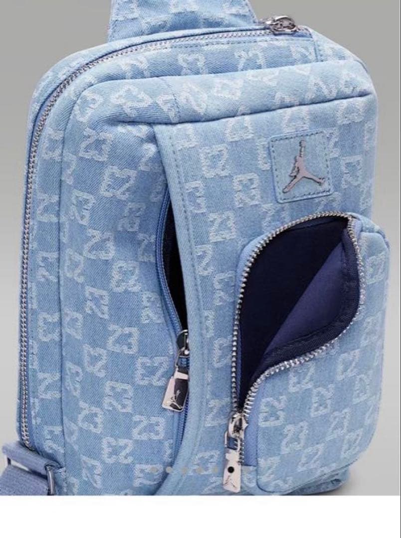 【新品 未使用】NIKE JORDAN モノグラム スリングバッグ　デニム