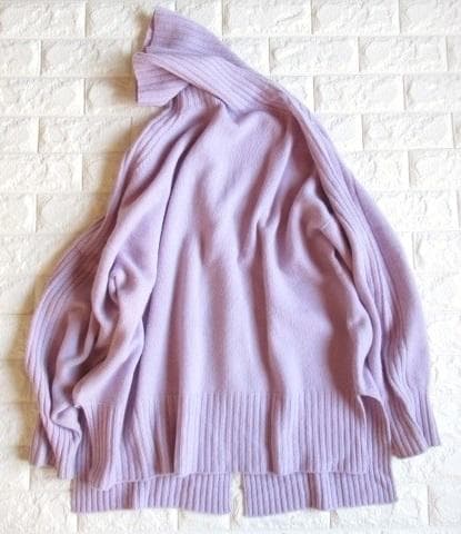 ガリャルダガランテ 上質 ホールガーメント タートル ロングニット パープル
