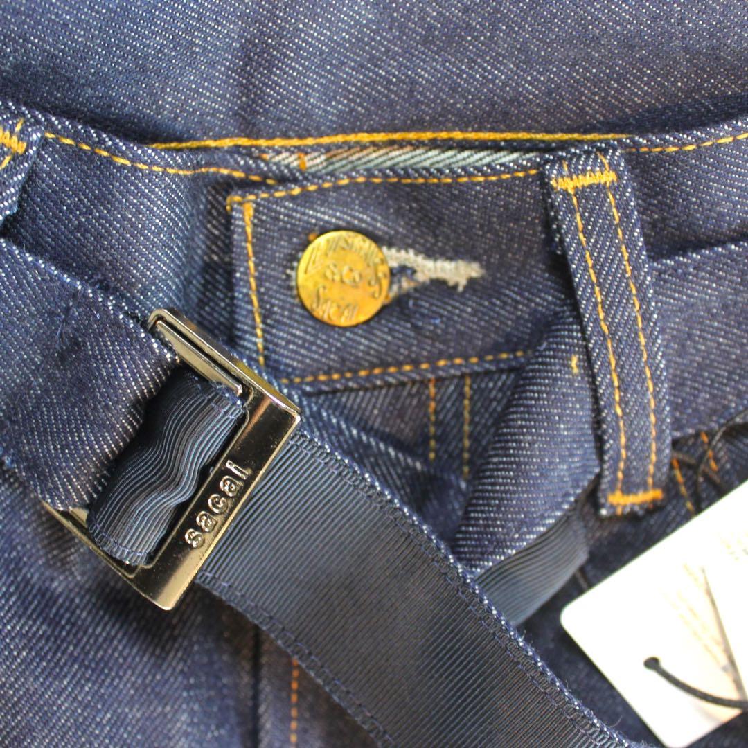 sacai×Levi's ダークデニム ワイドレッグパンツ サイズ0