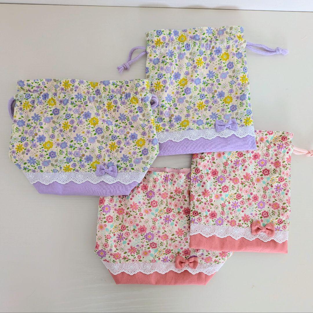 ハンドメイド　入園入学セット　レッスンバック　お着替え袋　上靴袋　お弁当袋