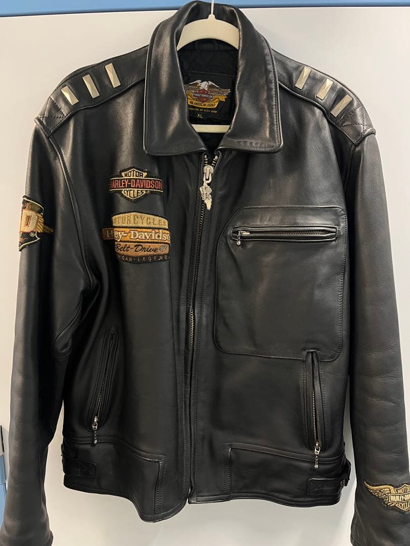 Harley-Davidson ブラックレザーライダースジャケット