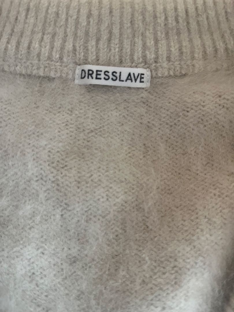 DRESSLAVEフォックスカシミヤVプルオーバー