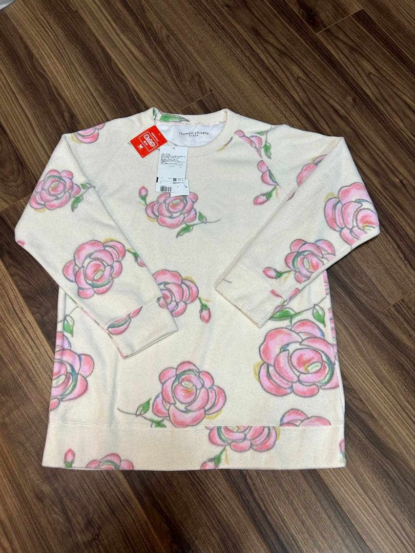 新品！ワコール　ツモリチサト　長袖パジャマ　ふわふわあったか部屋着 フリース L