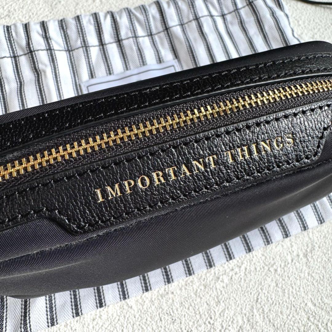 新品 アニヤハインドマーチ IMPORTANT THINGS ポーチ ブラック