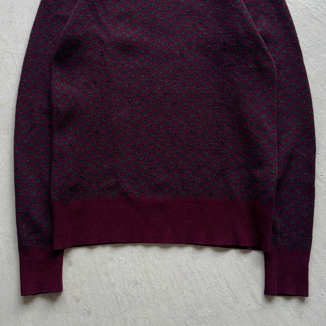 prada check kashmir knit カシミア ニット ボルドー