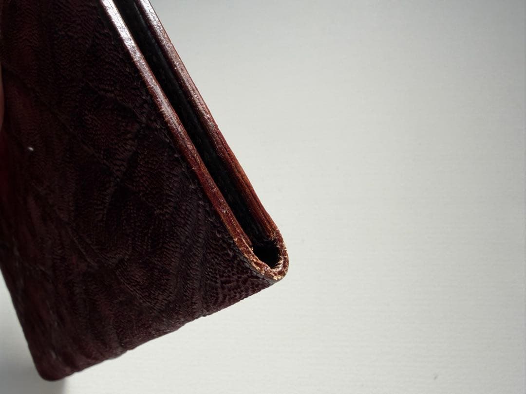 three2four LIZ L字ジップ 象革ボルドー