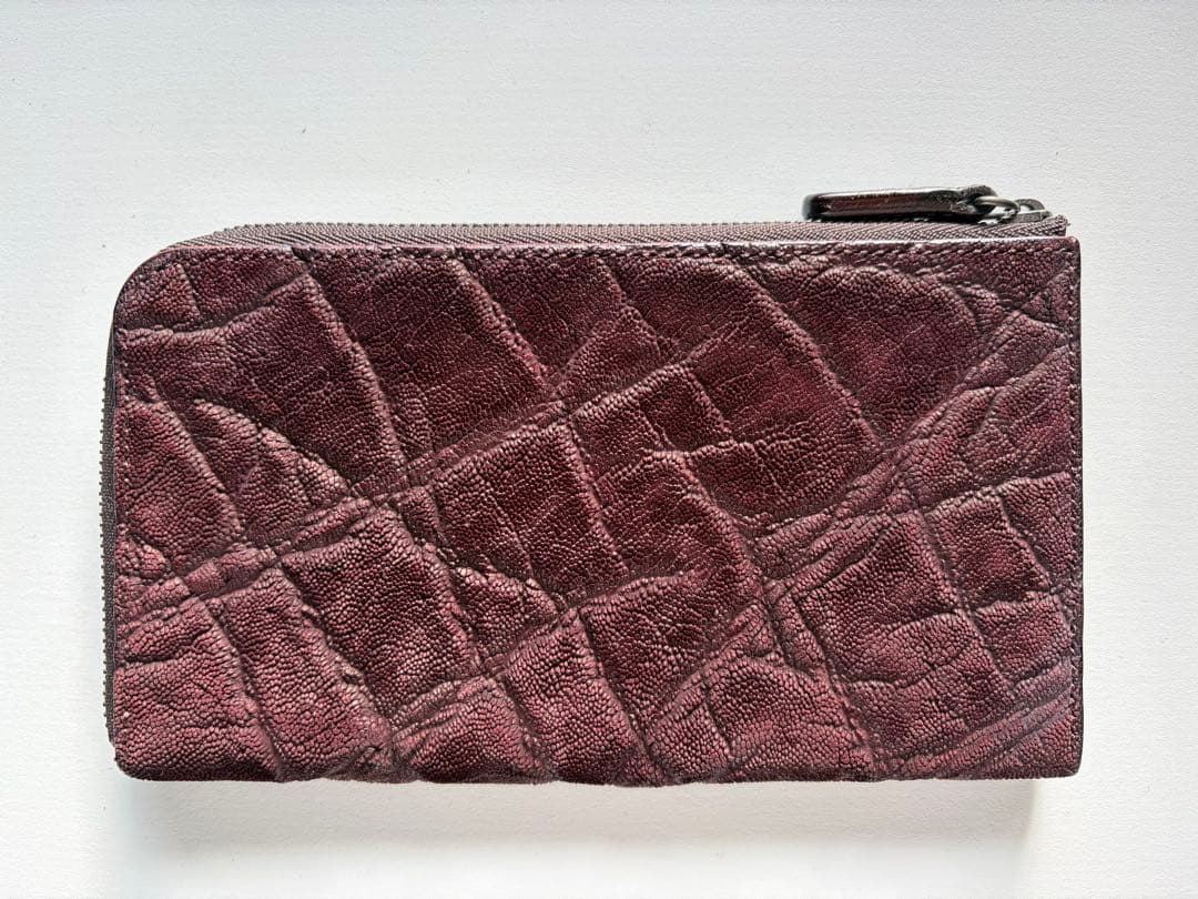 three2four LIZ L字ジップ 象革ボルドー