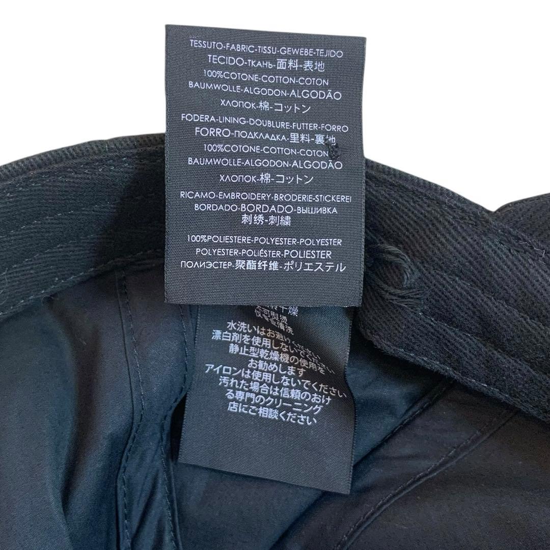 BALENCIAGA コットンキャップ　黒xロゴ　made in ITALY