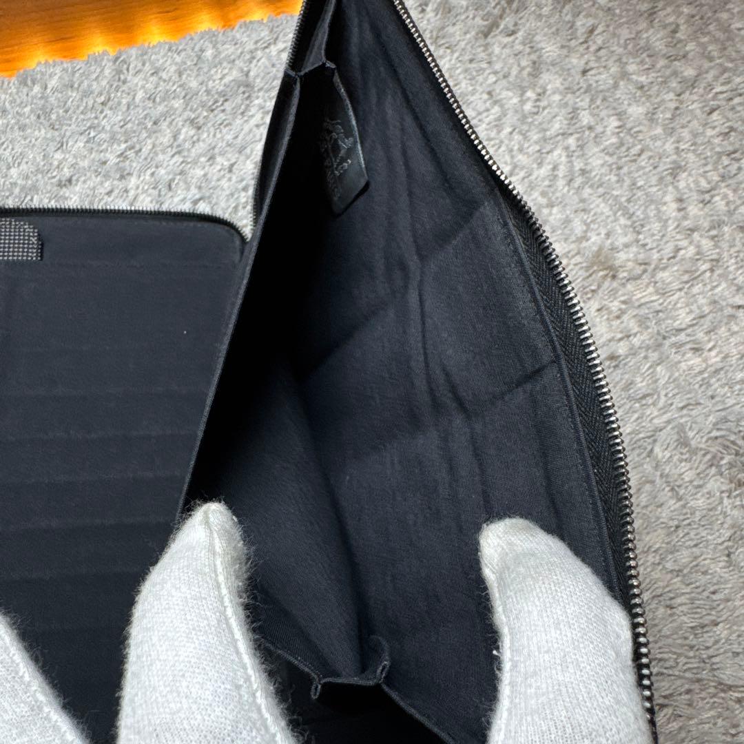 HERMES 長財布 ラウンドファスナー パース ＧＭ グレー エールライン