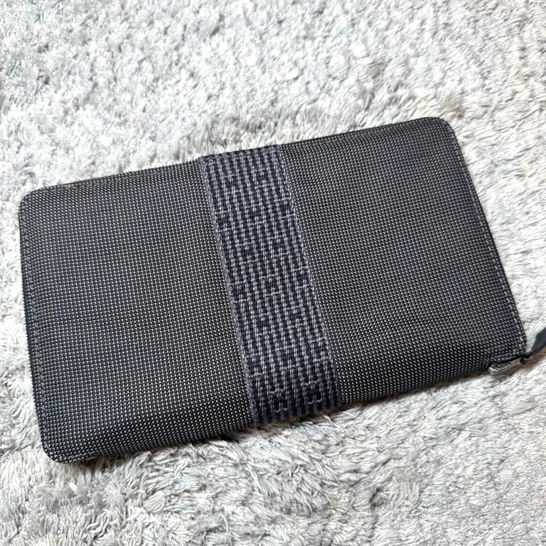 HERMES 長財布 ラウンドファスナー パース ＧＭ グレー エールライン