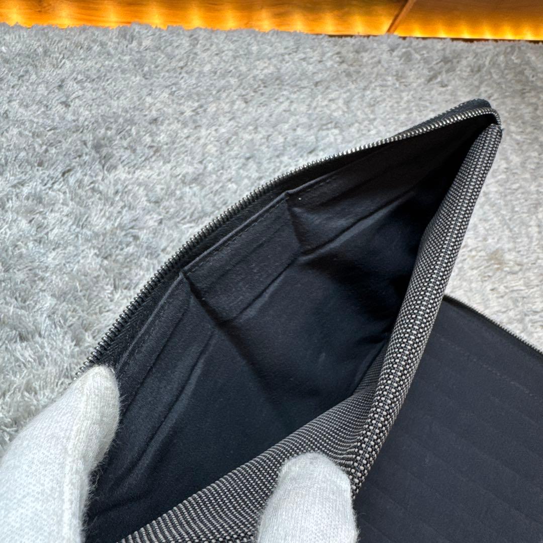 HERMES 長財布 ラウンドファスナー パース ＧＭ グレー エールライン