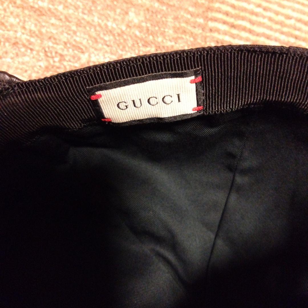 GUCCI ブラック GGパターン キャップ