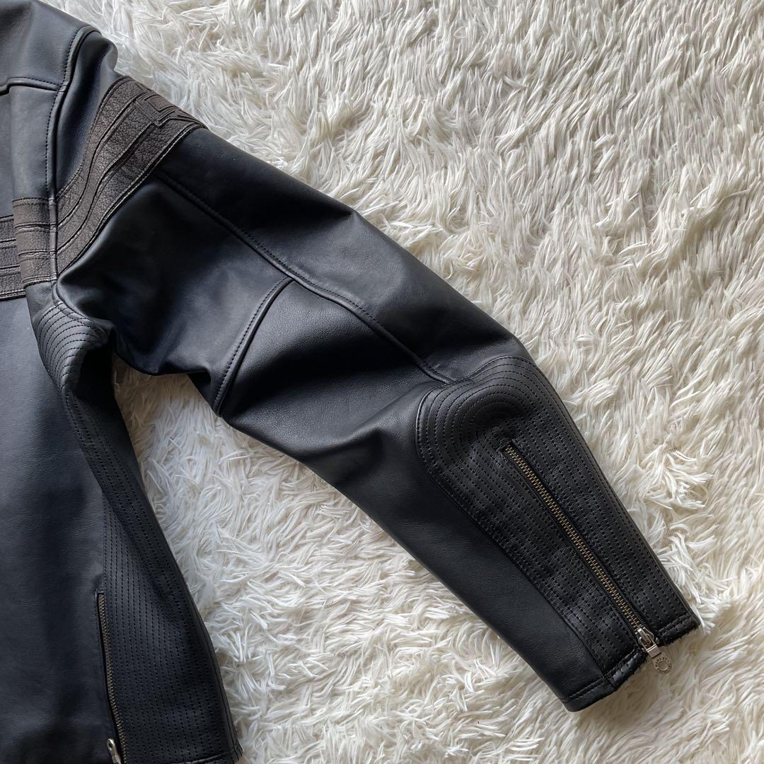 美品✨ハーレーダビッドソン　レザージャケット　シングルライダース　本革　ブラック