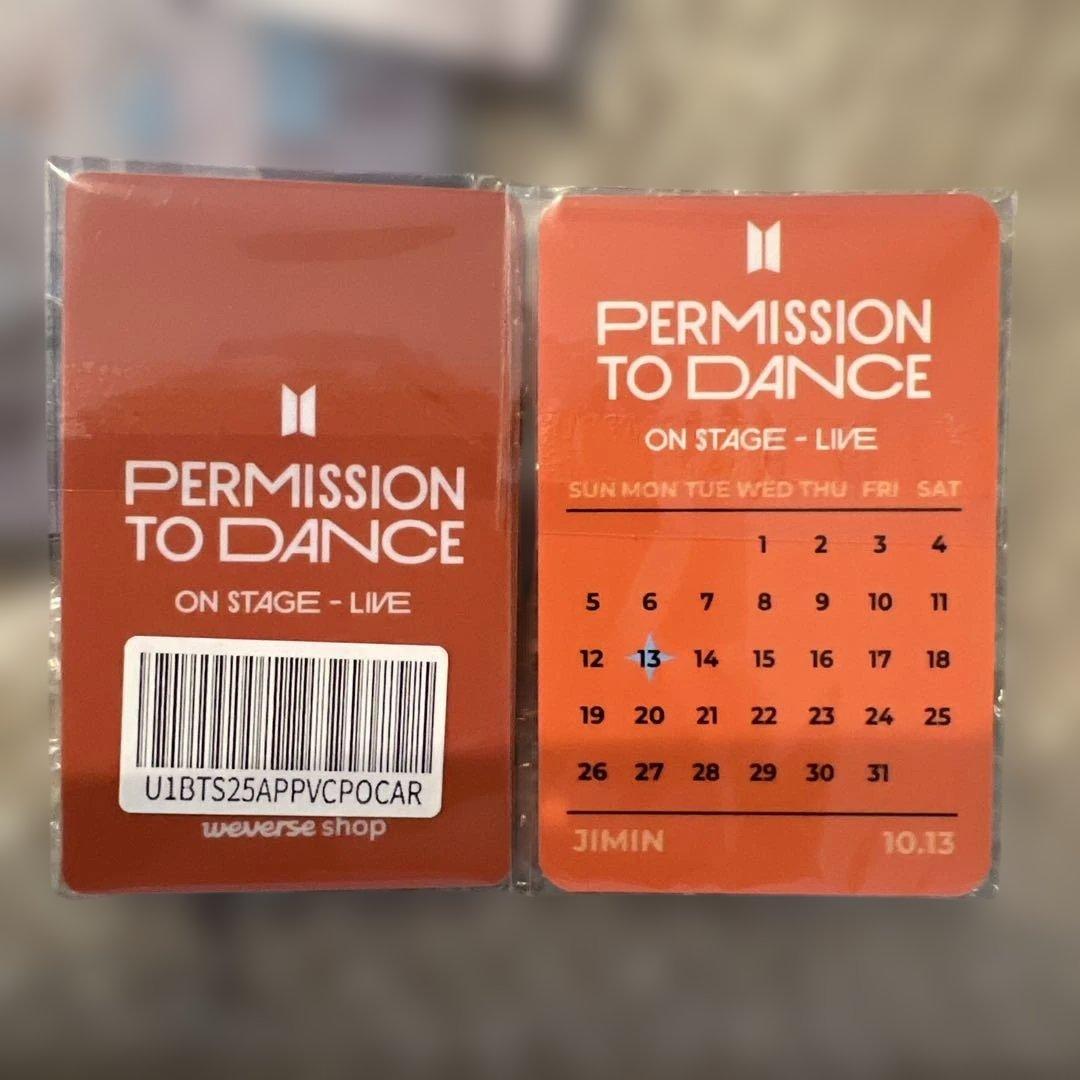 BTS ジミン PERMISSION TO DANCEトレカ 限定 PTD