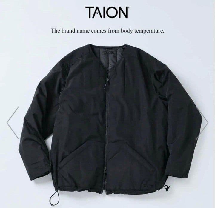 【完売品】TAION 別注 ヴァーチカルキルト リバーシブル ダウンカーディガン