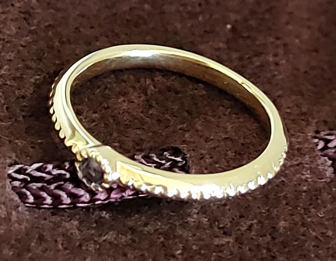 お値打ち価格☆Umu(アム)K18YG カラーチェンジガーネット ピンキー#－１