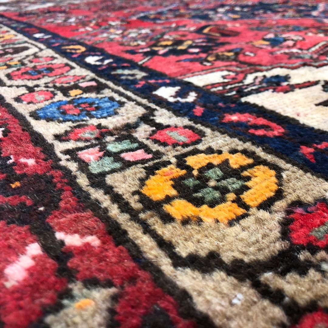 ペルシャ絨毯 ヴィンテージラグ 192×122cm 手織り オールドpersia