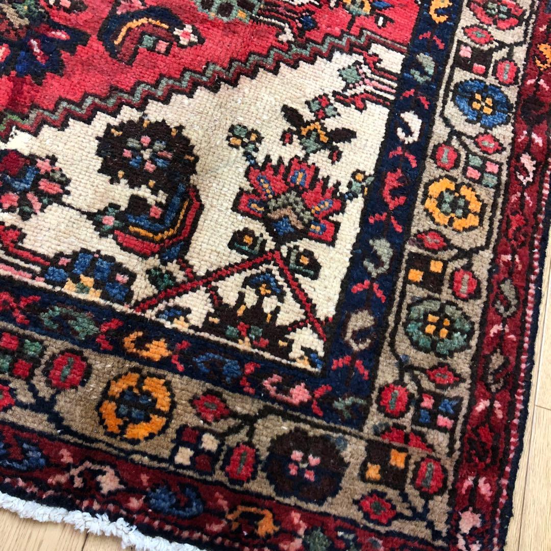 ペルシャ絨毯 ヴィンテージラグ 192×122cm 手織り オールドpersia