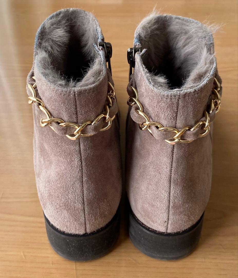 銀座かねまつ　内側ボア　ショートブーツ（22.5㎝）